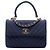Borsa Chanel Small Chevron Jersey Trendy CC Top Handle Flap Satchel Blu