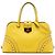 Borsa Promenade Prada in pelle Saffiano gialla con borchie Giallo