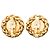 Orecchini a clip Chanel CC placcati oro con medaglione a spiga D'oro - vista 2