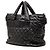 Chanel Large Coco Cocoon Wendbare Tote aus gestepptem Nylon, Schwarz - Ansicht 2
