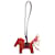Porte-clés Grigri Rodeo PM en cuir d'agneau Milo Orange Hermès  - vue 1