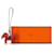 Porte-clés Grigri Rodeo PM en cuir d'agneau Milo Orange Hermès  - vue 8