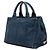 Tote Borsa Satchel Prada Small Denim Canapa Logo Blu - vista 2