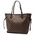 Borsa Tote Louis Vuitton Damier Ebene Neverfull MM Marrone - vista 2