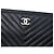 Clutch Chanel CC Chevron Caviar nera con zip Nero - vista 5