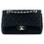 Borsa a tracolla Chanel Medium Classic Double Flap in velluto blu