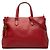 Bamboo Borsa satchel in pelle rossa con nappa di bambù Gucci Rosso