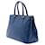 Borsa Prada Medium Saffiano Lux Galleria Double Zip Blu  - vista 2