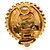 Orecchini a clip rotondi CC Chanel placcati oro D'oro - vista 3
