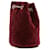 Mini borsa a secchiello Chanel Crush in velluto rosso con cristalli e perle - vista 2