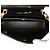 Sac Crossbody Chanel CC en satin matelassé noir avec chaîne Bijoux et rabat unique - vue 4