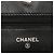 Borsa a tracolla Chanel CC in pelle di agnello matelassé nera Wallet On Chain Nero - vista 7