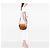 Sac bandoulière Gate Small en cuir marron LOEWE - vue 7