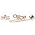 Orecchini Ear Cuff Chanel Gold Plated I Heart CC Coco Strass D'oro