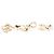 Orecchini Ear Cuff Chanel Gold Plated I Heart CC Coco Strass D'oro - vista 2