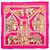 Hermès Foulard in seta stampato motivo 'La Danse du Cheval Marwari' Hermes Fuchsia & Multicolor Rosa