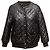 Autre Marque Chaqueta Bomber de Cuero Acolchado Black Madonna & Co Talla US S Negro