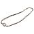 Collana Chanel CC in ottone argentato con doppia catena a serpente e nodo Argento