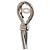 Collana Chanel CC in ottone argentato con doppia catena a serpente e nodo Argento - vista 4