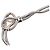 Collana Chanel CC in ottone argentato con doppia catena a serpente e nodo Argento - vista 5