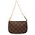 Borsa a mano Louis Vuitton Damier Ebene Mini Pochette Accessoires Marrone
