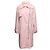 Balmain Moto Trenchcoat Hellrosa Größe FR 42 Pink