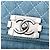 Borsa a tracolla Chanel Boy Flap Large in denim trapuntato blu - vista 5