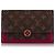 Borsa a tracolla Louis Vuitton Monogram Flore Wallet On Chain Marrone