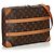 Borsa a tracolla Louis Vuitton Monogram Soft Trunk Messenger MM Marrone - vista 2
