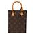 Borsa Louis Vuitton Monogram Petit Sac Plat Marrone
