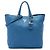 Borsa Tote Satchel Aperta Convertibile Prada Vitello Daino Blu