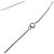 Collana con pendente Chanel CC in cristallo e ottone argentato Argento - vista 4