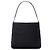 Borsa Prada Tessuto nera con manico in metallo Nero