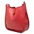 Borsa a tracolla Hermès Evelyne I 33 in pelle Courchevel rossa Rosso - vista 2