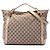 Beige Gucci GG Canvas Miss GG Satchel