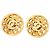 Orecchini a clip rotondi Arabesque Chanel CC placcati oro D'oro
