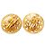 Orecchini a clip rotondi Arabesque Chanel CC placcati oro D'oro - vista 2