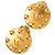 Orecchini a clip rotondi Chanel CC placcati oro D'oro