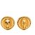 Orecchini a clip rotondi intrecciati Chanel CC placcati oro D'oro - vista 2