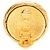 Orecchini a clip rotondi intrecciati Chanel CC placcati oro D'oro - vista 4
