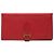 Cartera larga Hermès Bearn en Epsom roja