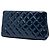 Clutch Timeless in vernice matelassé blu Chanel CC - vista 2
