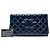 Clutch Timeless in vernice matelassé blu Chanel CC - vista 6