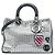 Borsa Diorissimo in tweed metallizzato argento Dior Medium