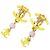Orecchini a clip Chanel CC in perle di resina rosa - vista 2