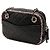Bolsa Camera Chanel CC em tweed e pele de cordeiro acolchoada preta com acabamento elegante e fecho frontal Preto - vista 2