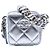 Borsa Cube Coco Punk Chanel in lambskin metallizzato argento