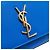 Borsa a tracolla Kate Monogram in pelle Grain de Poudre blu Saint Laurent Medium - vista 5