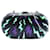Clutch Prada Universal Studios Leather Thunder Frankenstein nera con catena e tracolla Nero