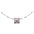 Silver Hermès Palladium Plated Enamel Cage dH Cube Necklace Silvery  - view 1